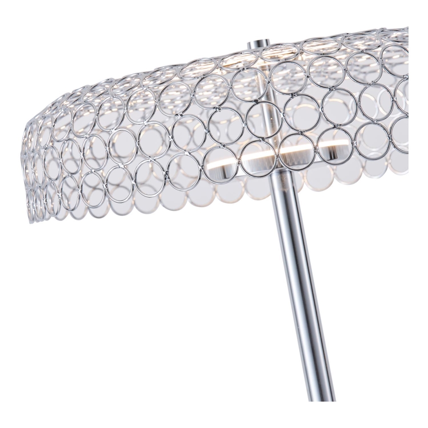 Світлодіодний торшер LED/10W/230V 3000K глянцевий хром
