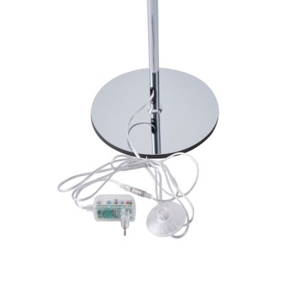 Світлодіодний торшер LED/10W/230V 3000K глянцевий хром