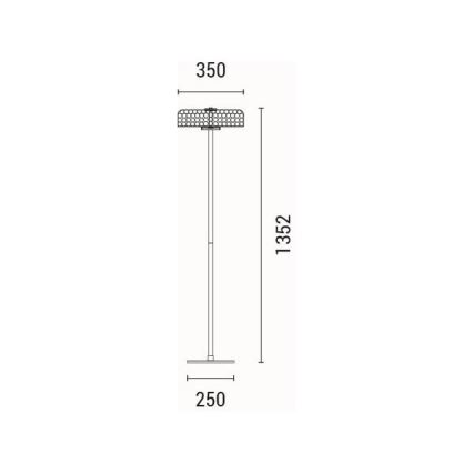 Світлодіодний торшер LED/10W/230V 3000K глянцевий хром