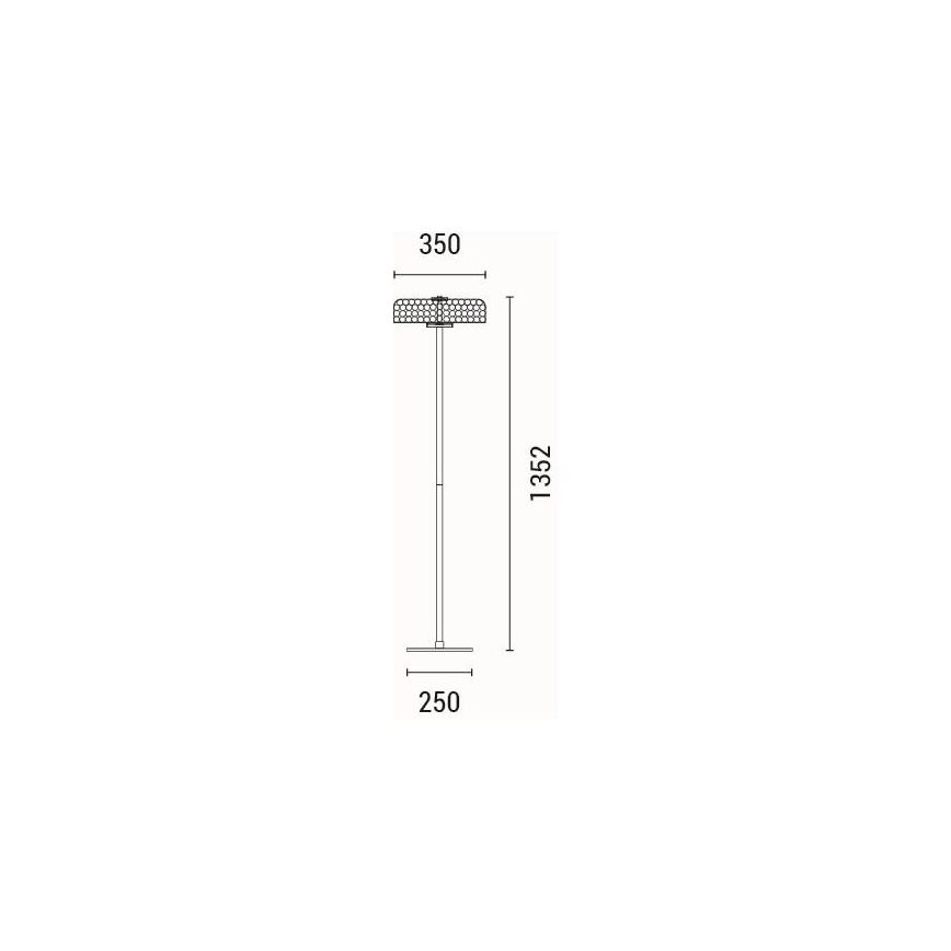 Світлодіодний торшер LED/10W/230V 3000K глянцевий хром