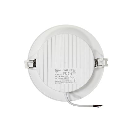 Світлодіодний вбудований світильник CIRCLE LED/12W/230V 4000K діаметр 17 см білий