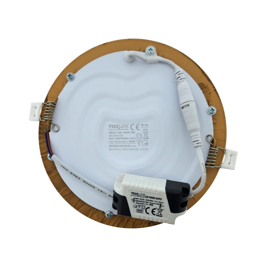 Світлодіодний вбудований світильник CIRCLE LED/12W/230V 4200K діаметр 16,7 см коричневий