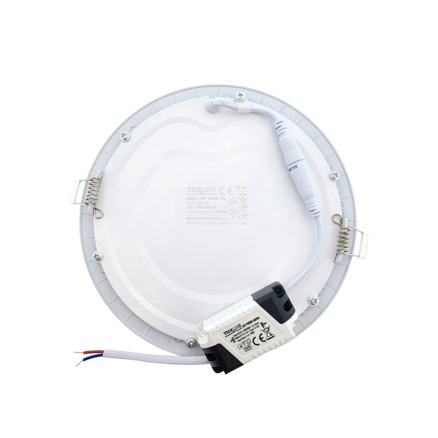 Світлодіодний вбудований світильник CIRCLE LED/15W/230V 6500K діаметр 18,8 см білий