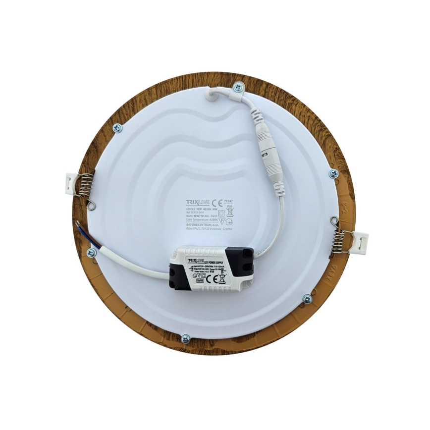 Світлодіодний вбудований світильник CIRCLE LED/18W/230V 4200K діаметр 22 см коричневий