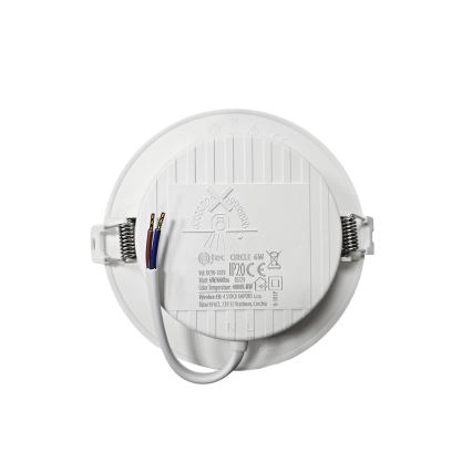 Світлодіодний вбудований світильник CIRCLE LED/6W/230V 4000K діаметр 12 см білий