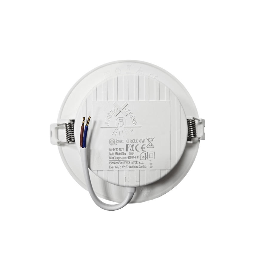 Світлодіодний вбудований світильник CIRCLE LED/6W/230V 4000K діаметр 12 см білий