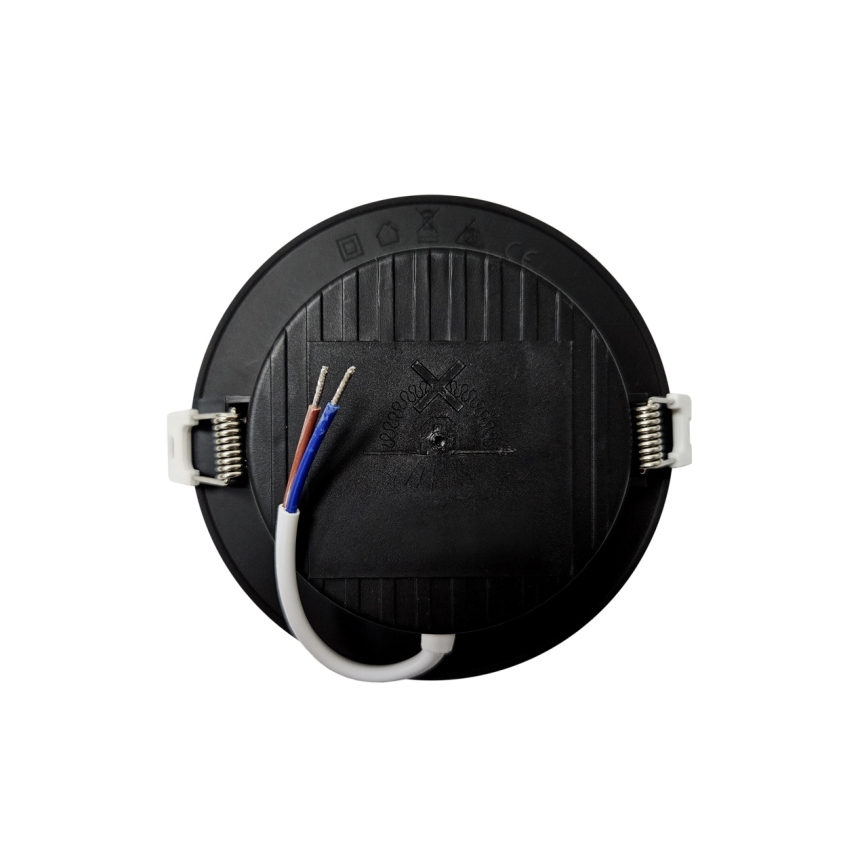 Світлодіодний вбудований світильник CIRCLE LED/6W/230V 4000K діаметр 12 см чорний