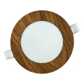 Світлодіодний вбудований світильник CIRCLE LED/6W/230V 4200K діаметр 11,8 см коричневий