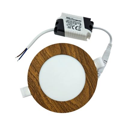 Світлодіодний вбудований світильник CIRCLE LED/6W/230V 4200K діаметр 11,8 см коричневий