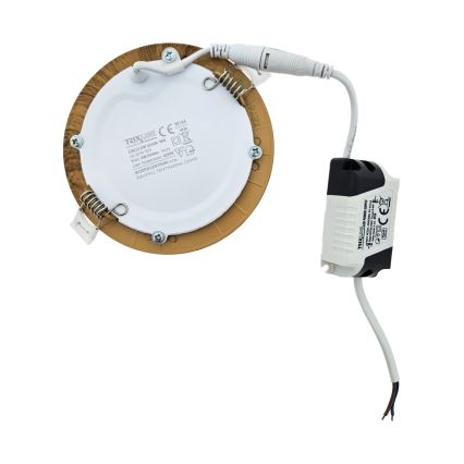 Світлодіодний вбудований світильник CIRCLE LED/6W/230V 4200K діаметр 11,8 см коричневий