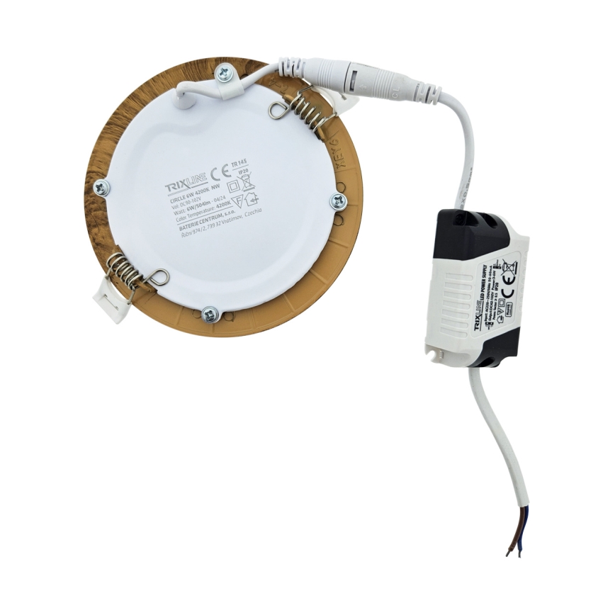 Світлодіодний вбудований світильник CIRCLE LED/6W/230V 4200K діаметр 11,8 см коричневий