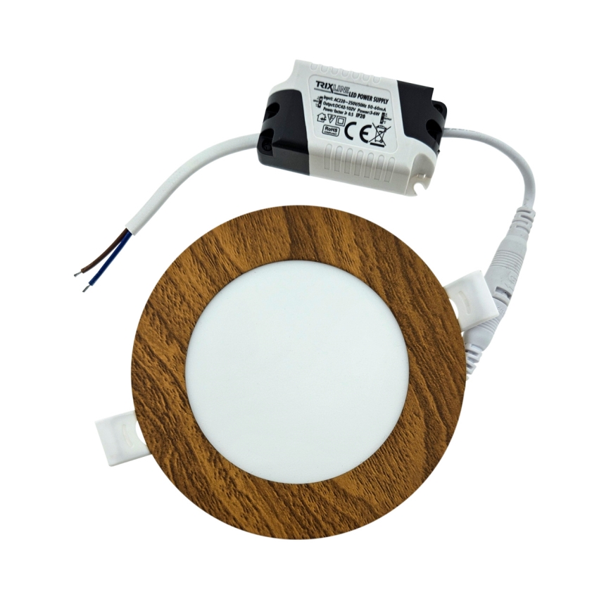 Світлодіодний вбудований світильник CIRCLE LED/6W/230V 4200K діаметр 11,8 см коричневий