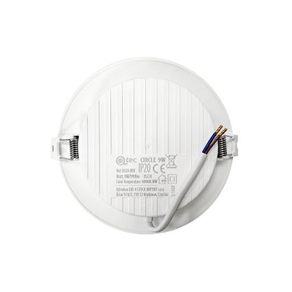 Світлодіодний вбудований світильник CIRCLE LED/9W/230V 4000K діаметр 14,5 см білий