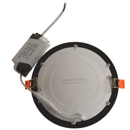 Світлодіодний вбудований світильник GERD LED/12W/230V 4000K чорний