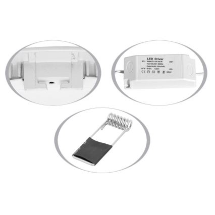 Вбудований стельовий LED світильник для ванної LADA LED/18W/230V 2700K IP44