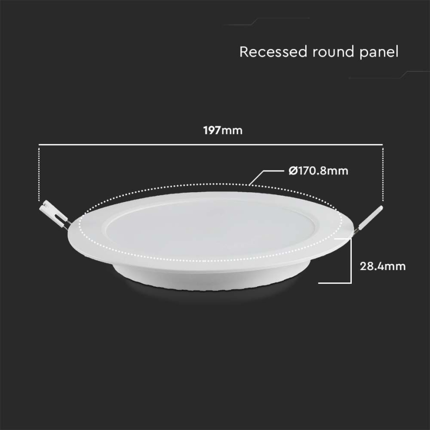 Світлодіодний вбудований світильник LED/12W/230V 6500K