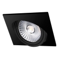 Світлодіодний вбудований світильник LED/18W/230V 3000K 11,5x11,5 см чорний