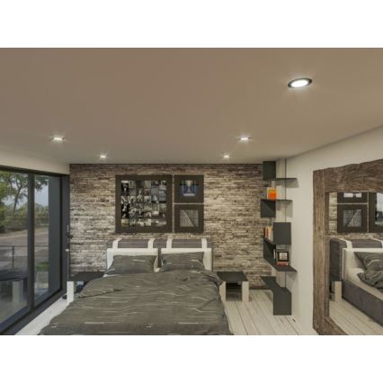 Світлодіодний вбудований світильник LED/18W/230V 4000K діаметр 11,5 см чорний