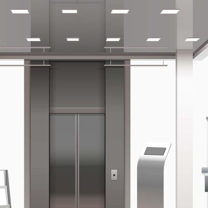 Світлодіодний вбудований світильник LED/24W/230V 29,5x29,5 см 6500K білий