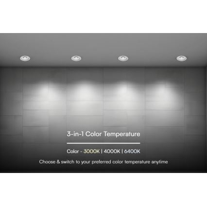 Світлодіодний вбудований світильник LED/24W/230V 3000/4000/6400K ø 13,5 см білий