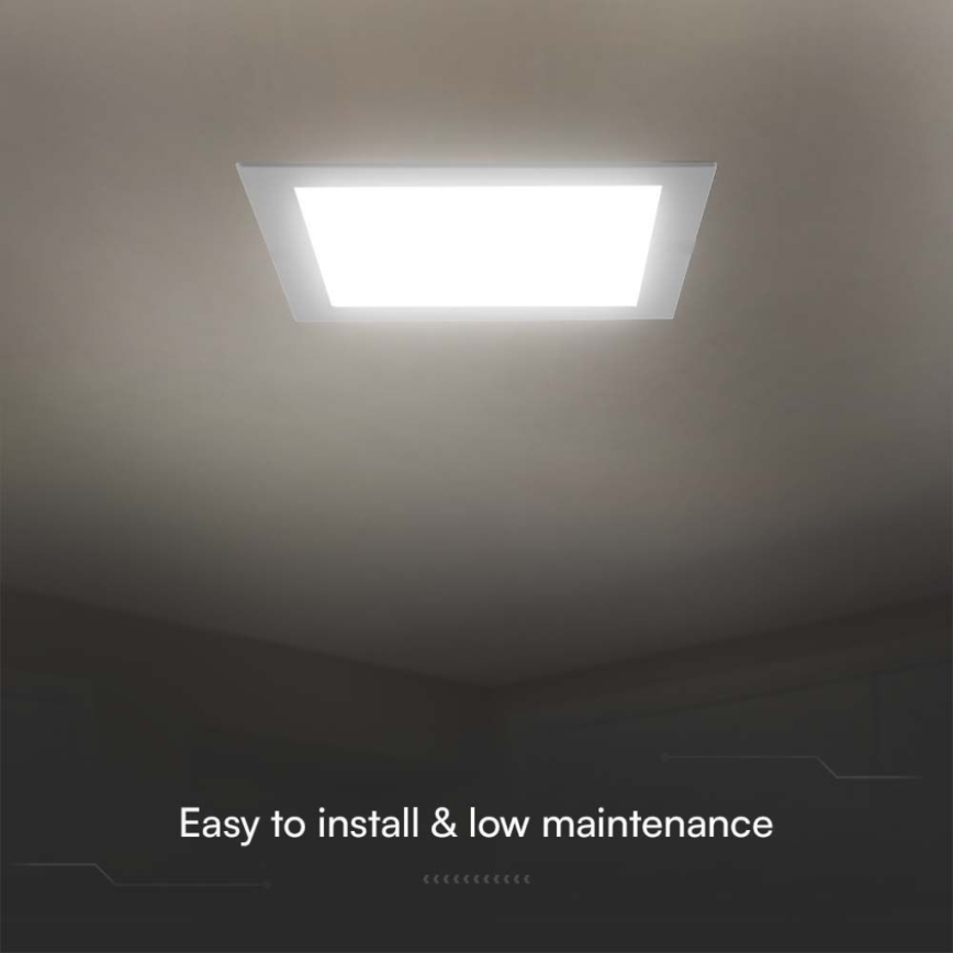 Світлодіодний вбудований світильник LED/6W/230V 12x12 см 3000K білий