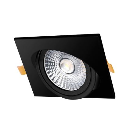 Світлодіодний вбудований світильник LED/6W/230V 3000K 8,5x8,5 см чорний