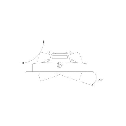 Світлодіодний вбудований світильник LED/6W/230V 4000K 8,5x8,5 см чорний