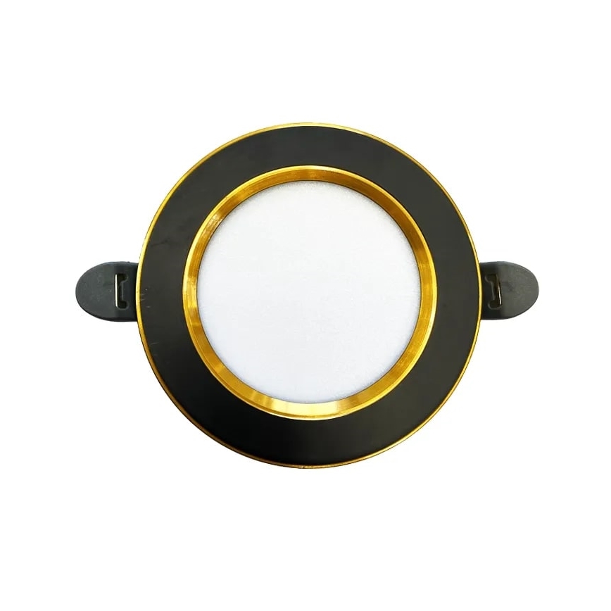 Світлодіодний вбудований світильник LED/7,5W/230V 4000K чорний/золотий