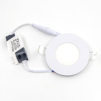 Світлодіодний вбудований світильник QTEC LED/3W/230V 6500K діаметр 8,3 см