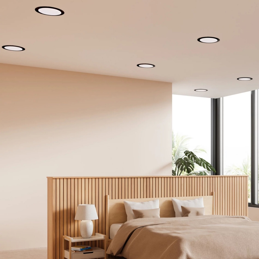 Світлодіодний вбудований світильник RIGEL LED/14W/230V 4000K діаметр 22 см чорний