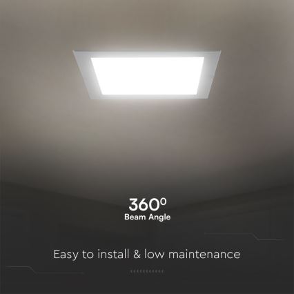 Світлодіодний вбудований світильник SAMSUNG CHIP LED/18W/230V 3000K 22x22 см білий