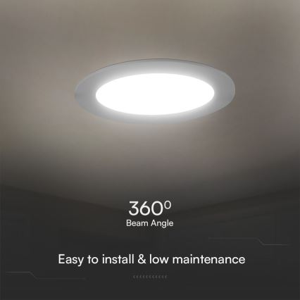 Світлодіодний вбудований світильник SAMSUNG CHIP LED/24W/230V 3000K діаметр 29,4 см білий