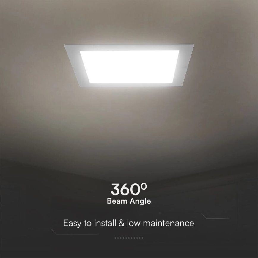 Світлодіодний вбудований світильник SAMSUNG CHIP LED/24W/230V 6500K 29,5x29,5 см білий