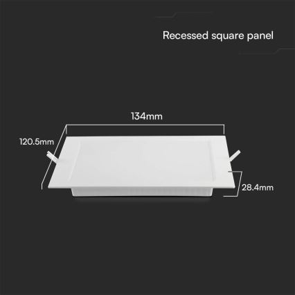 Світлодіодний вбудований світильник SAMSUNG CHIP LED/6W/230V 3000K 12x12 см білий