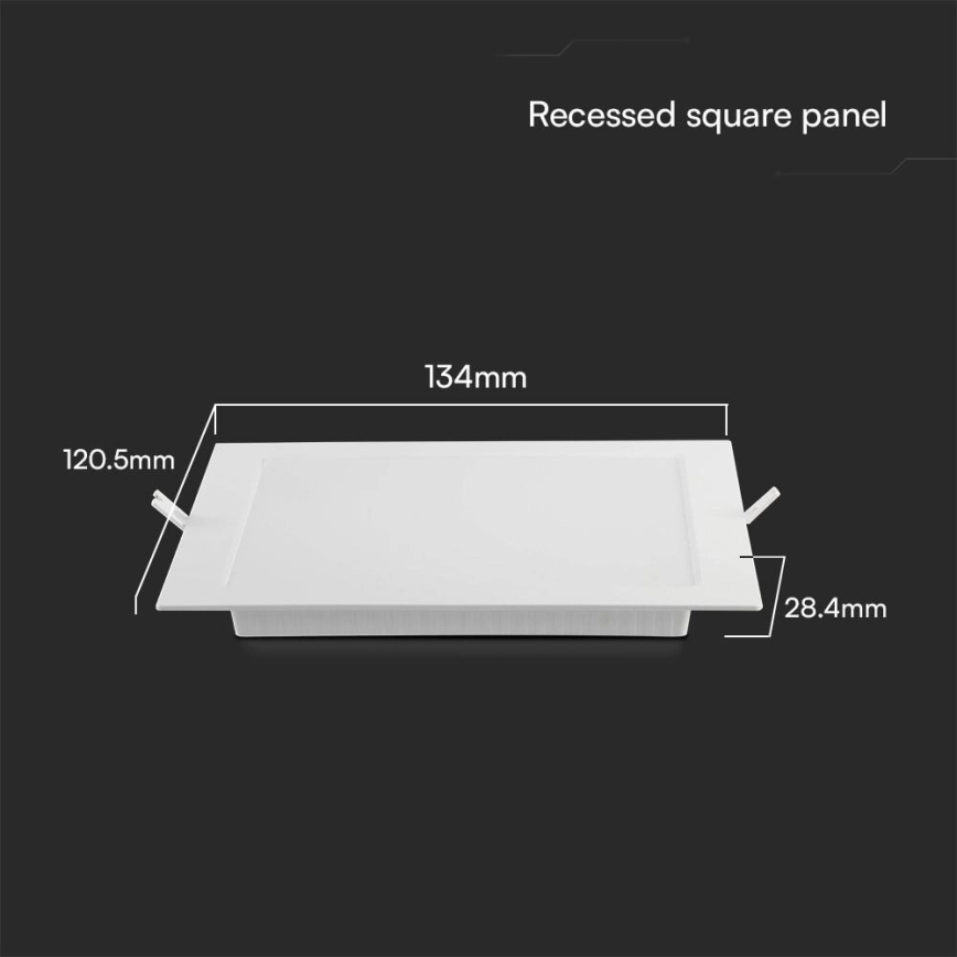 Світлодіодний вбудований світильник SAMSUNG CHIP LED/6W/230V 3000K 12x12 см білий