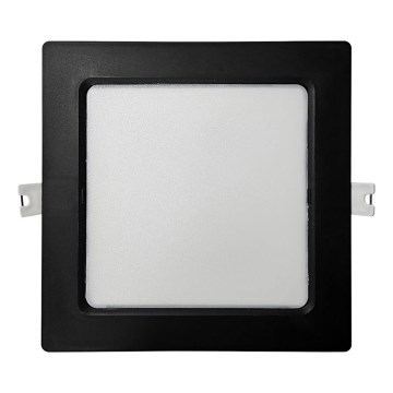 Світлодіодний вбудований світильник SQUARE LED/12W/230V 4000K 17x17 см чорний