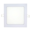 Світлодіодний вбудований світильник SQUARE LED/12W/230V 4200K 16,8x16,8 см білий