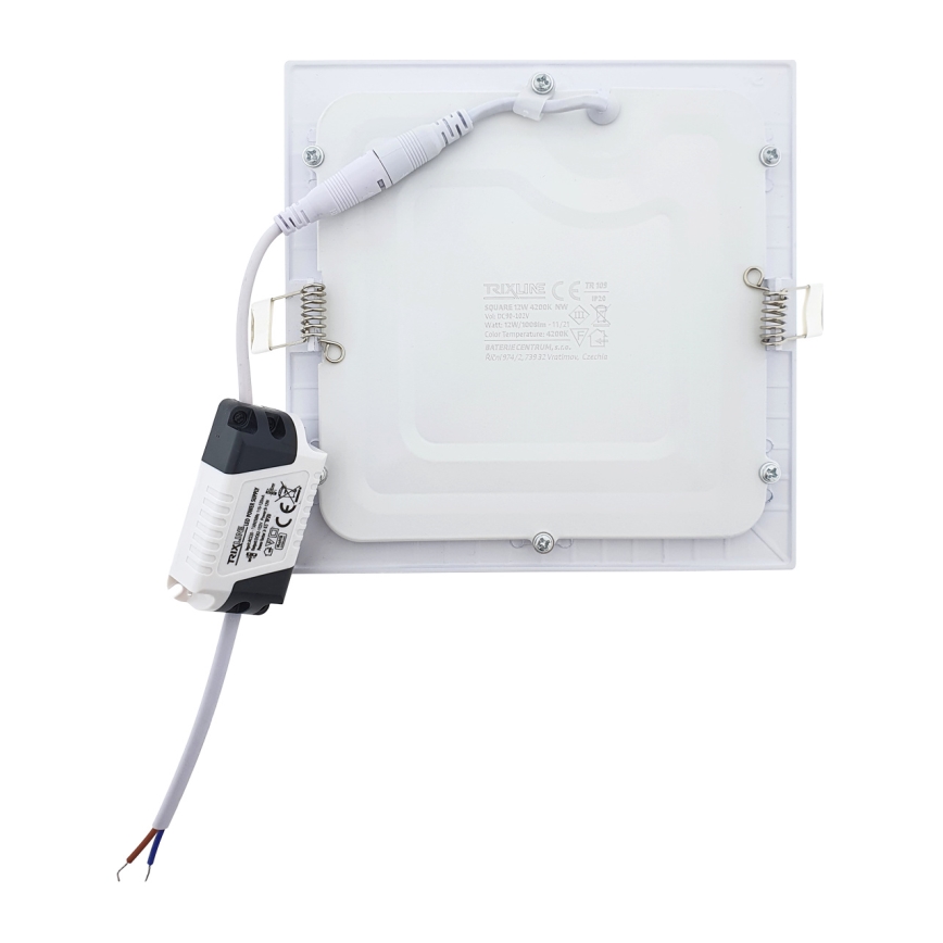 Світлодіодний вбудований світильник SQUARE LED/12W/230V 4200K 16,8x16,8 см білий