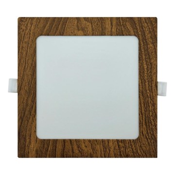 Світлодіодний вбудований світильник SQUARE LED/12W/230V 4200K 16,8x16,8 см коричневий