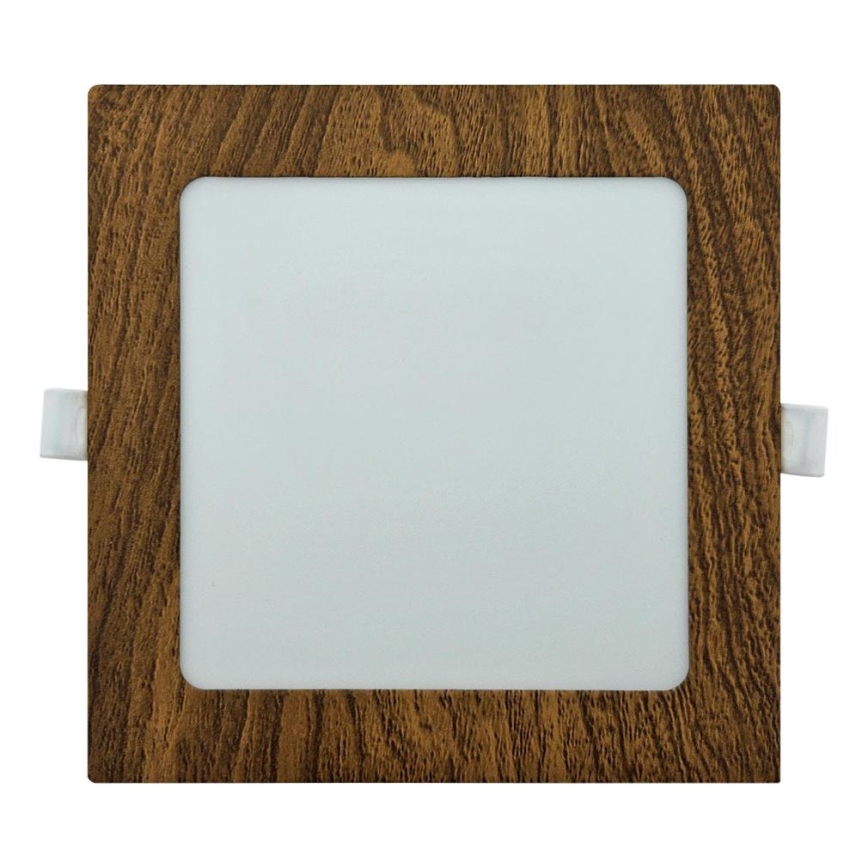 Світлодіодний вбудований світильник SQUARE LED/12W/230V 4200K 16,8x16,8 см коричневий