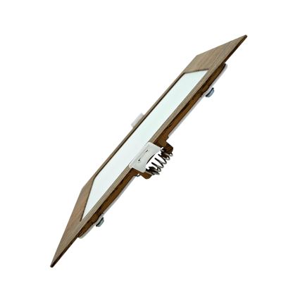 Світлодіодний вбудований світильник SQUARE LED/12W/230V 4200K 16,8x16,8 см коричневий
