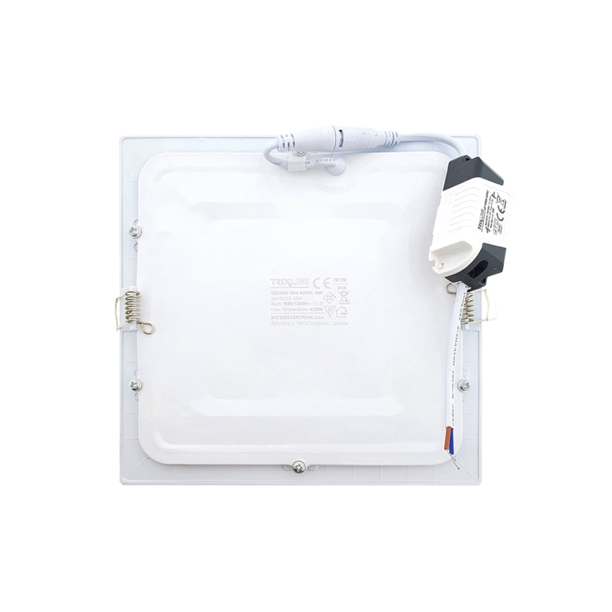 Світлодіодний вбудований світильник SQUARE LED/15W/230V 4200K 18,8x18,8 см білий