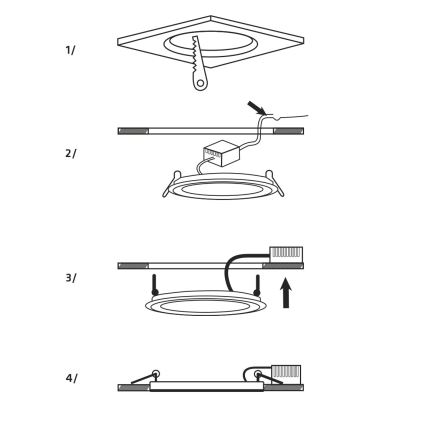 Світлодіодний вбудований світильник SQUARE LED/15W/230V 4200K 18,8x18,8 см білий