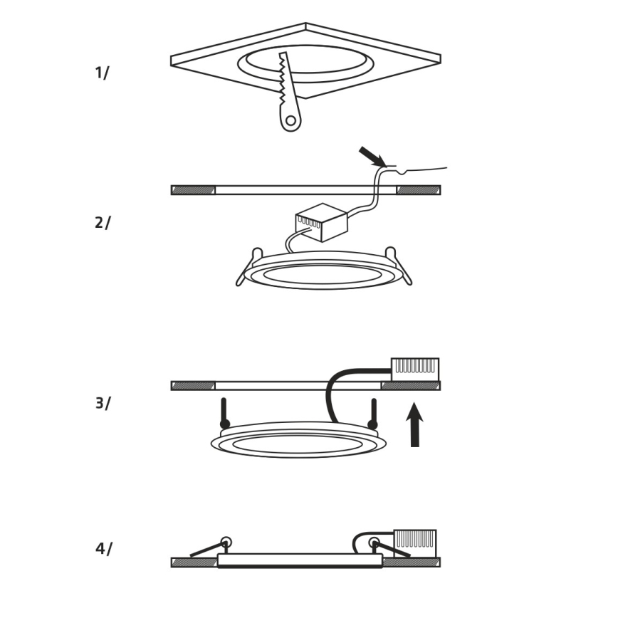 Світлодіодний вбудований світильник SQUARE LED/15W/230V 4200K 18,8x18,8 см білий