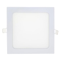 Світлодіодний вбудований світильник SQUARE LED/15W/230V 6500K 18,8x18,8 см білий