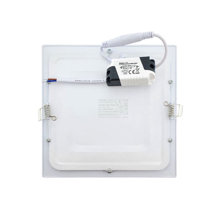 Світлодіодний вбудований світильник SQUARE LED/15W/230V 6500K 18,8x18,8 см білий