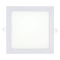 Світлодіодний вбудований світильник SQUARE LED/18W/230V 2700K 22x22 см білий
