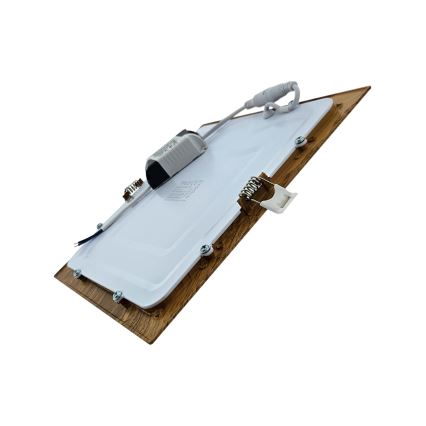 Світлодіодний вбудований світильник SQUARE LED/18W/230V 4200K 22x22 см коричневий