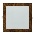 Світлодіодний вбудований світильник SQUARE LED/18W/230V 4200K 22x22 см коричневий
