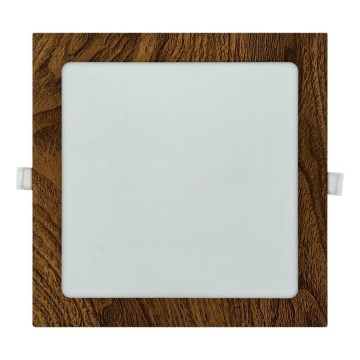 Світлодіодний вбудований світильник SQUARE LED/18W/230V 4200K 22x22 см коричневий